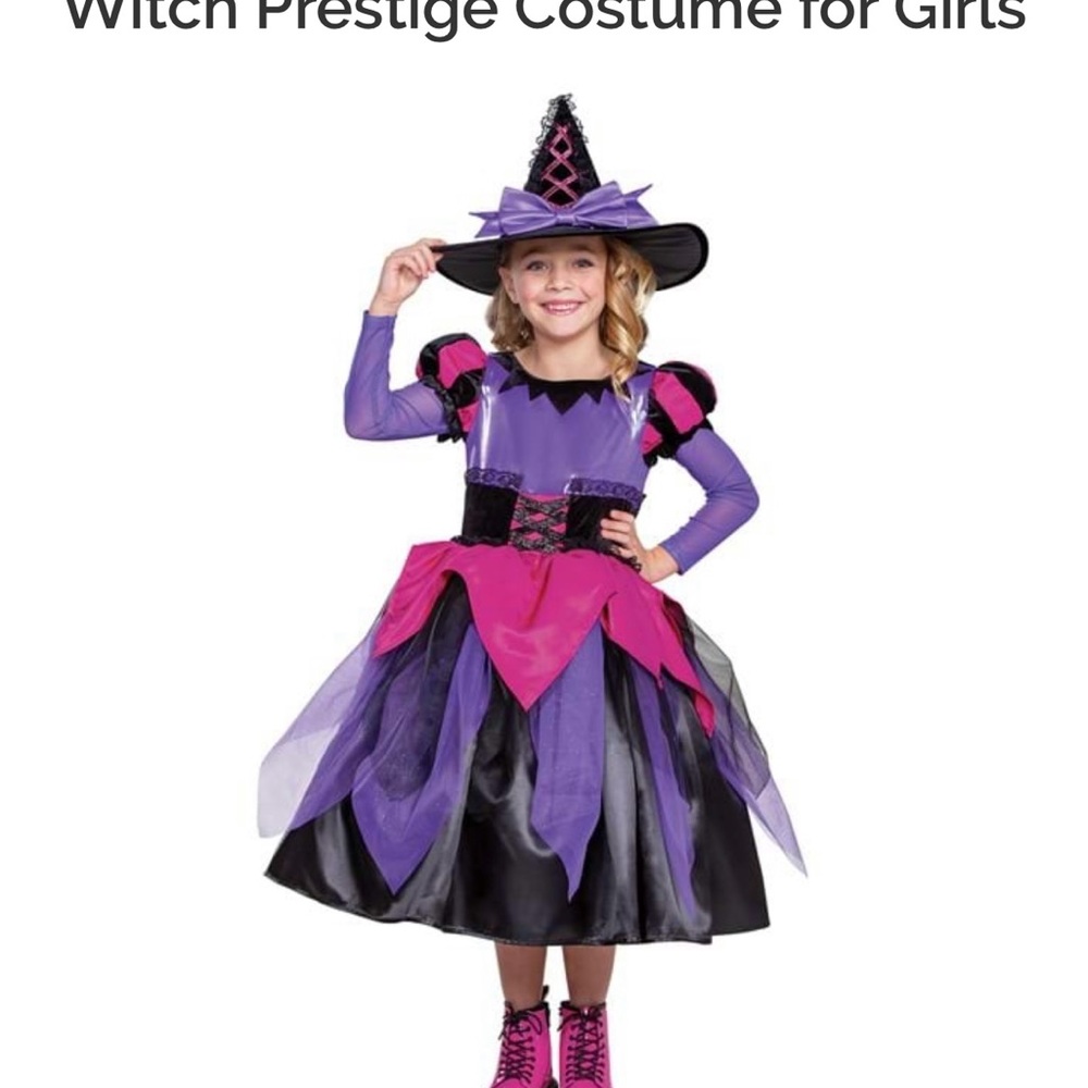 New Disguise Purple and Pink Witch Costume for Kids M